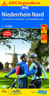 Buchcover ADFC-Regionalkarte Niederrhein Nord, 1:75.000, mit Tagestourenvorschlägen, reiß- und wetterfest, E-Bike-geeignet, mit Kn