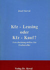 Buchcover Kfz-Leasing oder Kfz-Kauf