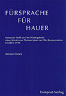 Buchcover Fürsprache für Hauer