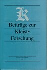 Buchcover Beiträge zur Kleist-Forschung 1997