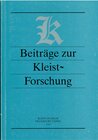 Buchcover Beiträge zur Kleist-Forschung 2000