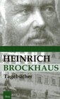 Buchcover Heinrich Brockhaus. Tagebücher
