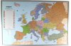 Buchcover Politische Europakarte auf Kork-Pinnwand, englisch, 90x60cm