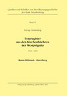 Buchcover Trauregister aus den Kirchenbüchern der Westprignitz 1705 - 1750, Raum Wilsnack - Havelberg