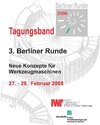 Buchcover Berliner Runde 2008 - Neue Konzepte für Werkzeugmaschinen