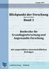 Buchcover Blickpunkt der Forschung Band 1