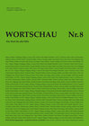 Buchcover Wortschau Nr. 8