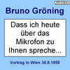 Buchcover Bruno Gröning: „Dass ich heute über das Mikrofon zu Ihnen spreche …“