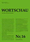 Buchcover Wortschau Nr. 16