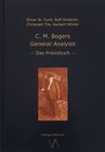 Buchcover C. M. Bogers General Analysis - Das Praxisbuch