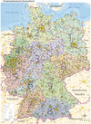 Buchcover Postleitzahlenkarte Deutschland mit Bundesländern, DIN A0