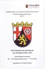 Buchcover Die Protokolle des Ministerrats von Rheinland-Pfalz 1953. Zweite Regierung Altmeier