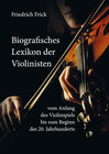 Buchcover Biografisches Lexikon der Violinisten