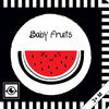 Buchcover Baby Fruits: Kontrastbuch für Babys mit Öffnungen · kontrastreiche Bilder angepasst an Babyaugen · Schwarz Weiß Primärfa