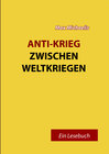 Buchcover Anti-Krieg zwischen Weltkriegen