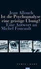 Buchcover Ist die Psychoanalyse eine geistige Übung?