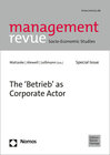 Buchcover The ‘Betrieb’ as Corporate Actor