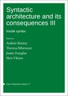 Buchcover Syntactic architecture and its consequences
