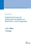 Buchcover Implementierung von Subskriptionsmodellen im Maschinen- und Anlagenbau