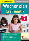 Buchcover Wochenplan Grammatik / Klasse 7