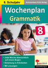 Buchcover Wochenplan Grammatik / Klasse 8