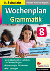 Buchcover Wochenplan Grammatik / Klasse 8