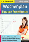 Buchcover Wochenplan Lineare Funktionen / Klasse 7-8