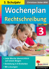 Buchcover Wochenplan Rechtschreibung / Klasse 3