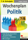 Buchcover Wochenplan Politik / Klasse 7-8