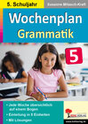 Buchcover Wochenplan Grammatik / Klasse 5