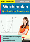 Buchcover Wochenplan Quadratische Funktionen / Klasse 9-10