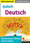 Buchcover Einfach Deutsch