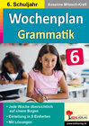 Buchcover Wochenplan Grammatik / Klasse 6