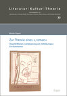 Buchcover Zur Theorie eines », roman«