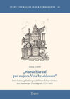 Buchcover „Wurde hierauf pro majora Vota beschlossen“