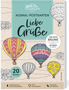 Buchcover Ausmal-Postkarten Liebe Grüße | 20 Karten