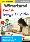Buchcover Wörterkartei English Irregular verbs
