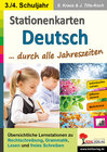 Buchcover Stationenkarten Deutsch ... durch alle Jahreszeiten / Klasse 3-4