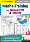 Buchcover Mathe-Training zur Wiederholung und Festigung / Klasse 5