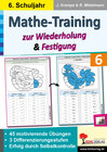 Buchcover Mathe-Training zur Wiederholung und Festigung / Klasse 6