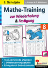 Buchcover Mathe-Training zur Wiederholung und Festigung / Klasse 8