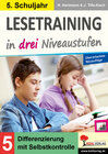 Buchcover Lesetraining in drei Niveaustufen / Klasse 5