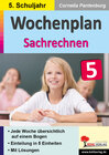 Buchcover Wochenplan Sachrechnen / Klasse 5