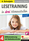 Buchcover Lesetraining in drei Niveaustufen / Klasse 4