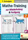 Buchcover Mathe-Training zur Wiederholung und Festigung / Klasse 7