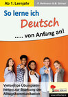 Buchcover So lerne ich Deutsch ... von Anfang an!