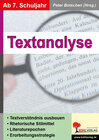 Buchcover Textanalyse