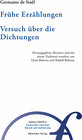 Buchcover Frühe Erzählungen. Versuch über die Dichtungen