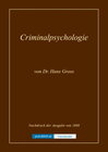 Buchcover Criminalpsychologie - Geschichte