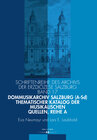 Buchcover Dommusikarchiv Salzburg (A-Sd). Thematischer Katalog der musikalischen Quellen, Reihe A